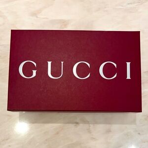 Gucci Maroon Shoe Box with Dust Covers